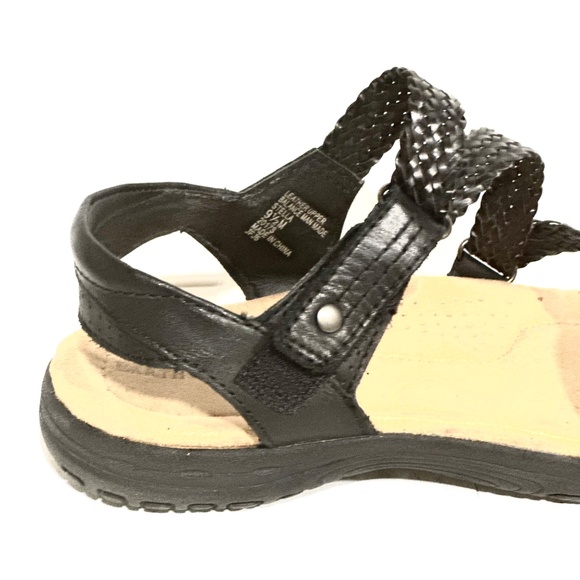 Earth Origins Genuine Leather Black Hiking Sandals Size 9 1/2 - Picture 5 of 7